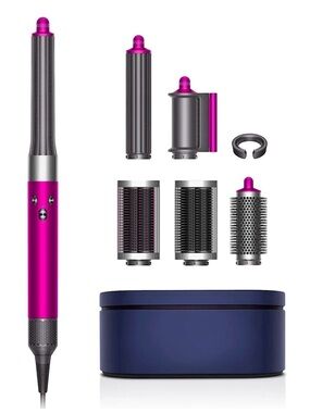 Dyson Hot Pink and Silver Multi-Styler with Navy Case